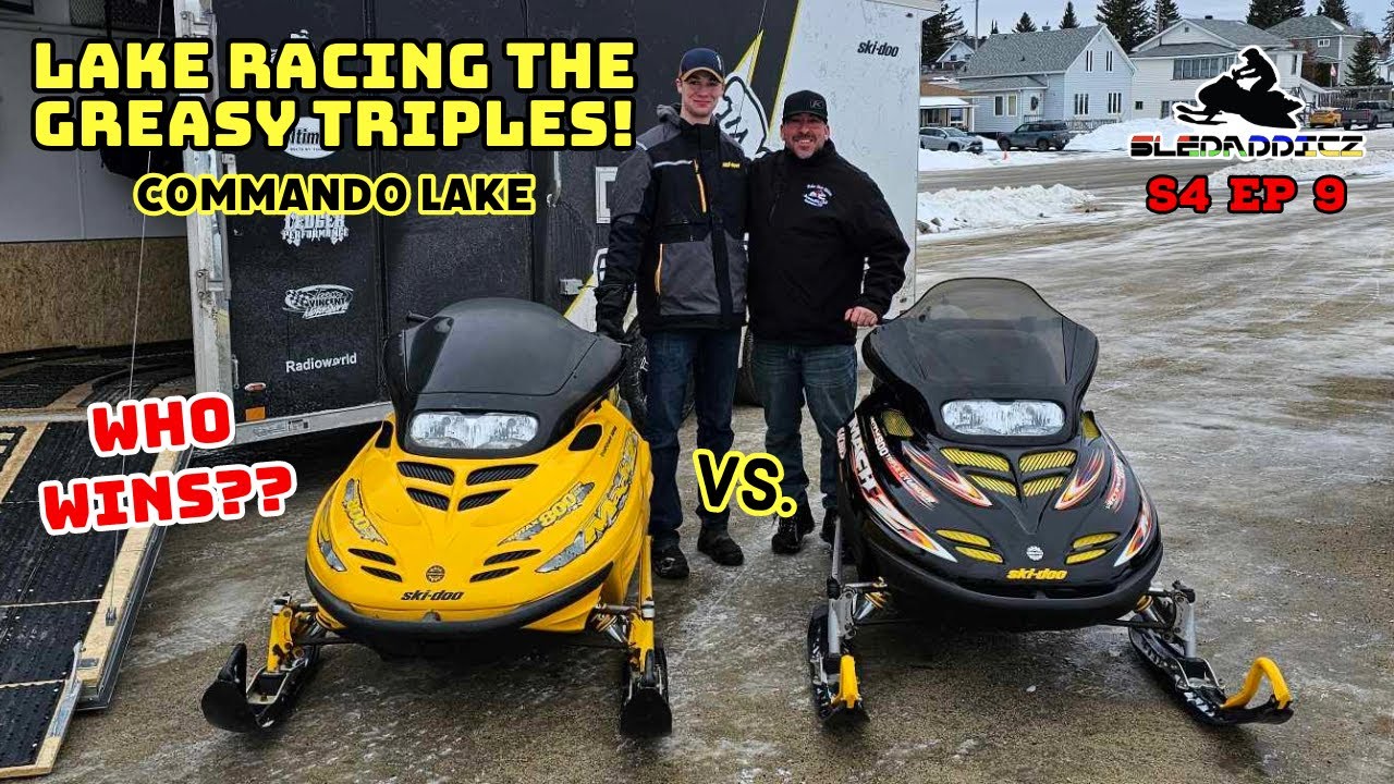 First Rip on 2002 Ski-Doo Mach Z! | Lake Racing a 1999 Mike Houle Edition | Cochrane, Ontario