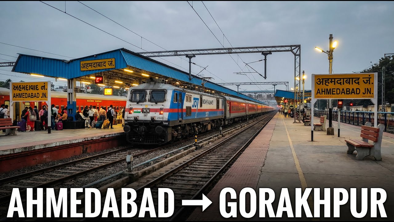 INDIAN RAILWAY MEGA JOURNEY 🚆 19489 ADI GKP EXPRESS | Ahmedabad to Gorakhpur | MSTS LIVE