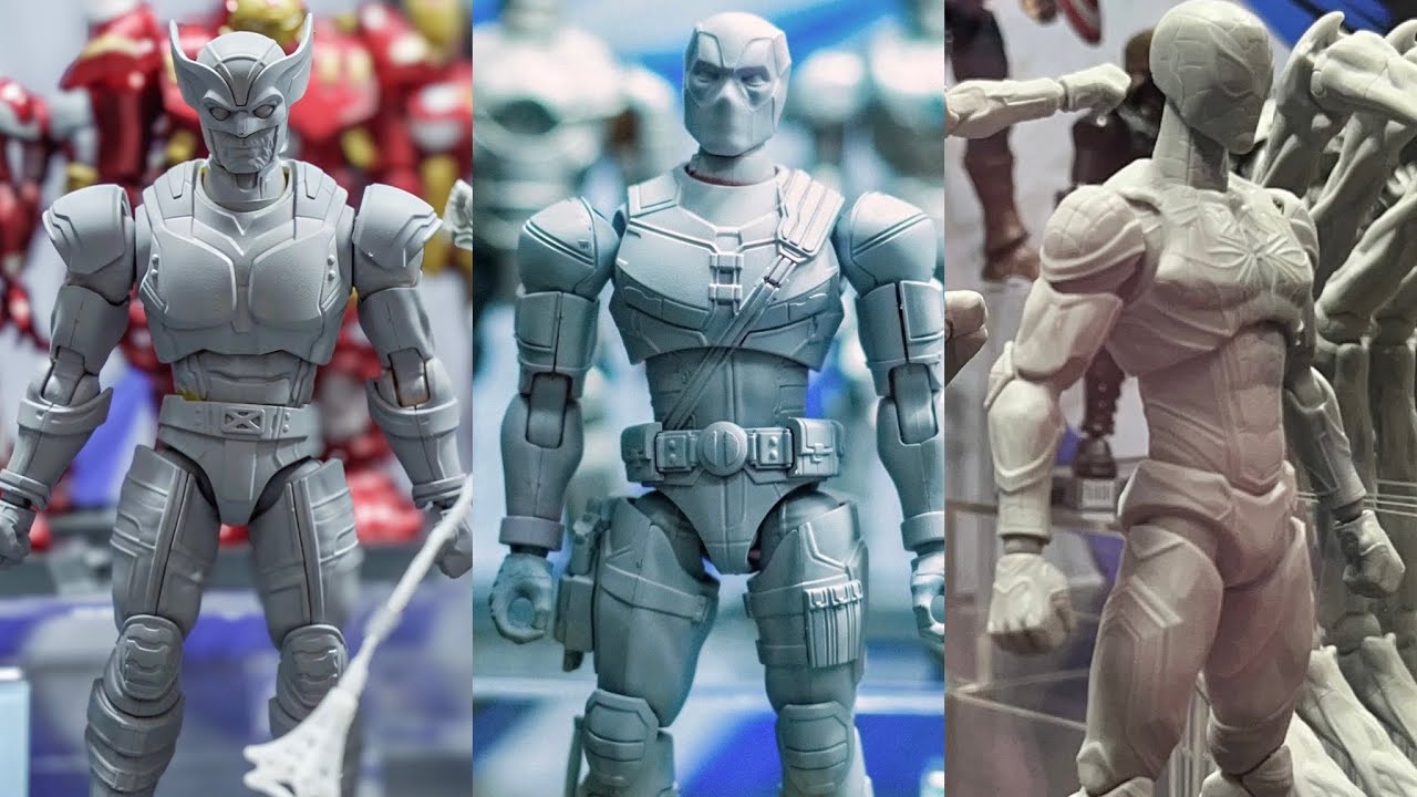 New Marvel Wolverine, Deadpool, Spider-Man, Venom figures on display Blokees