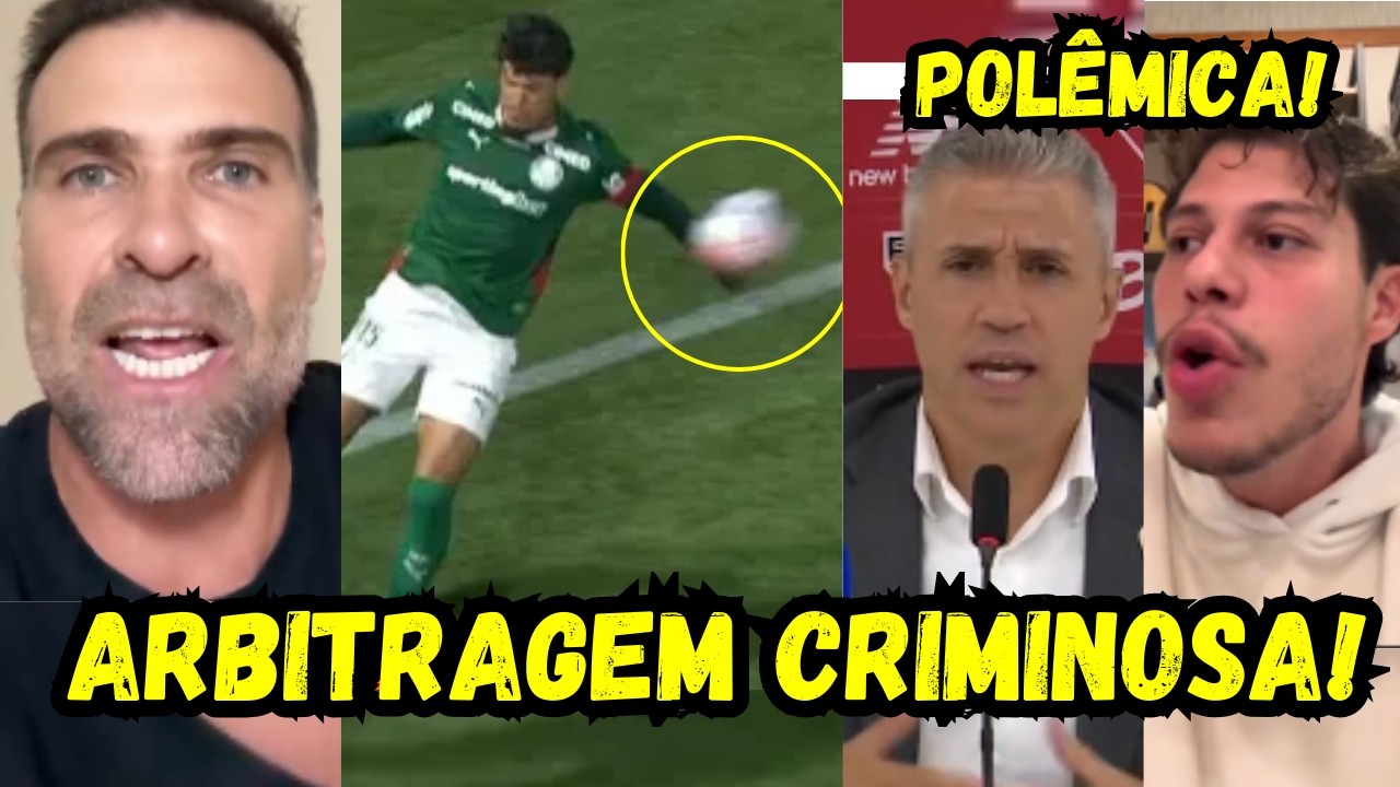 🚨 ARBITRAGEM CRIMINOSA! COMENTARISTAS EXPLODEM CONTRA LANCE DE GUSTAVO GÓMEZ!