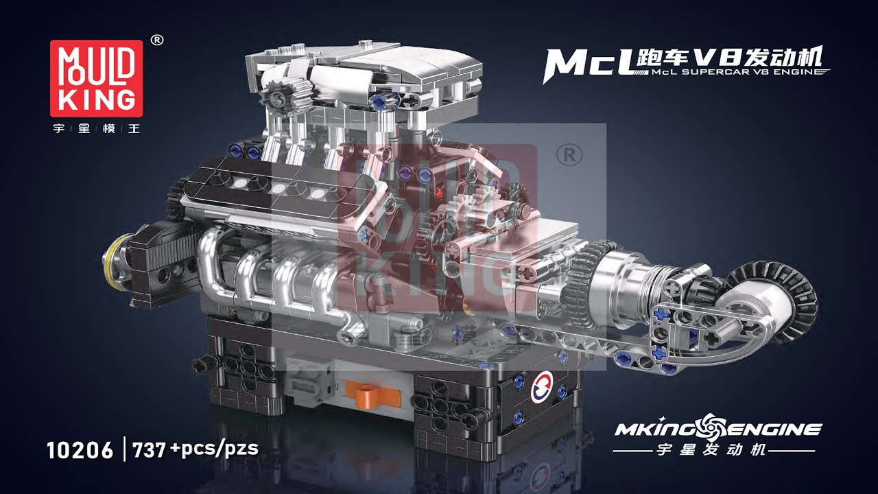Mould King Instructions - MCL SUPERCAR V8 ENGINE - 10206