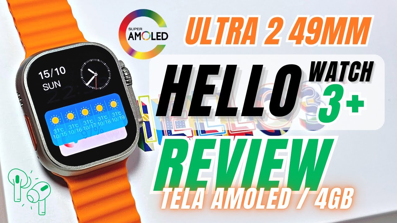 CHEGOU! HELLO WATCH 3 PLUS ULTRA 2 REVIEW COMPLETO, 4Gb Memória, Watch OS 10, Tela AMOLED HD, O TOP!