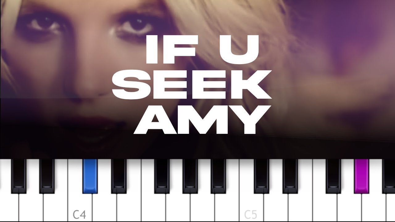 Britney Spears - If U Seek Amy  (piano tutorial)