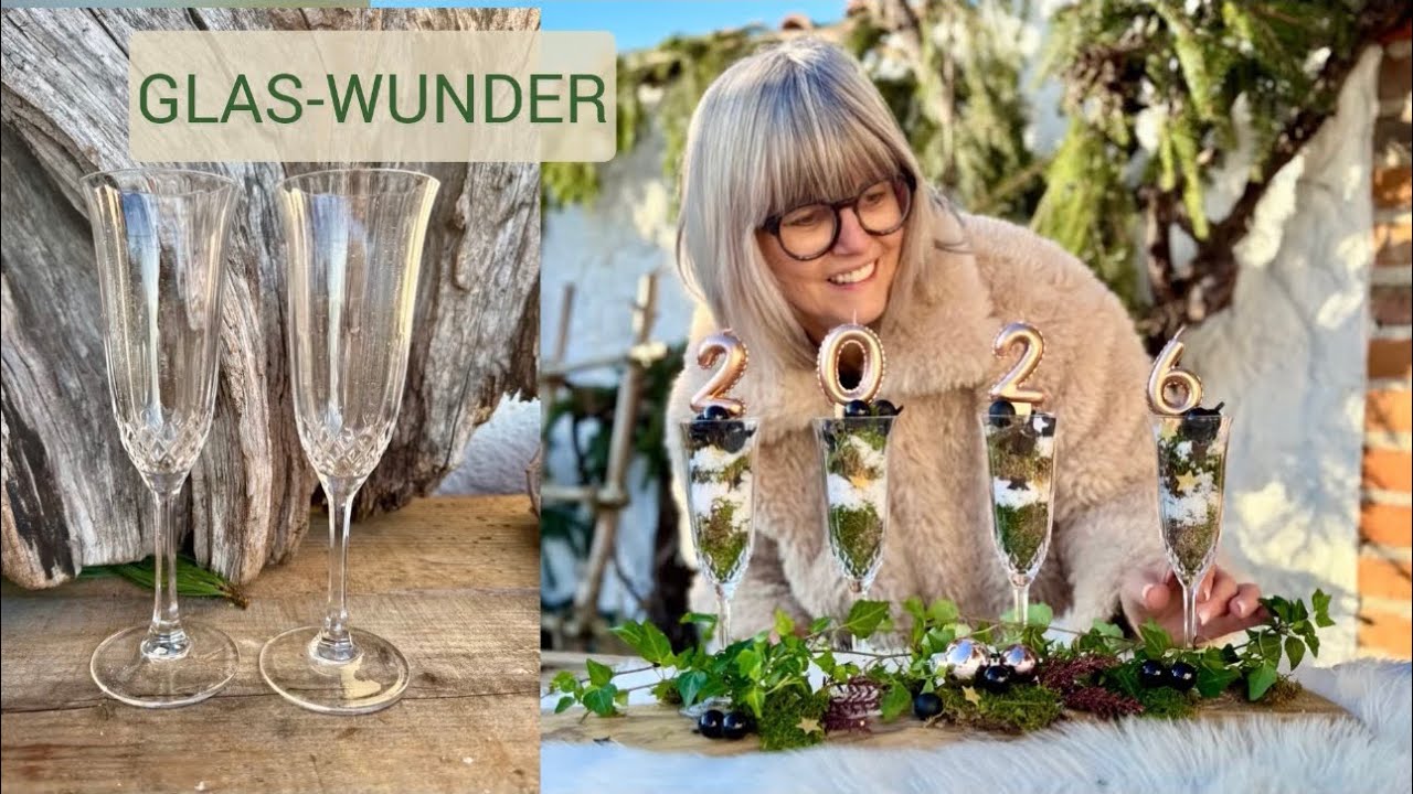 Glas-Wunder: Nat&uuml;rliche Silvester-Deko aus Erbst&uuml;cken💫