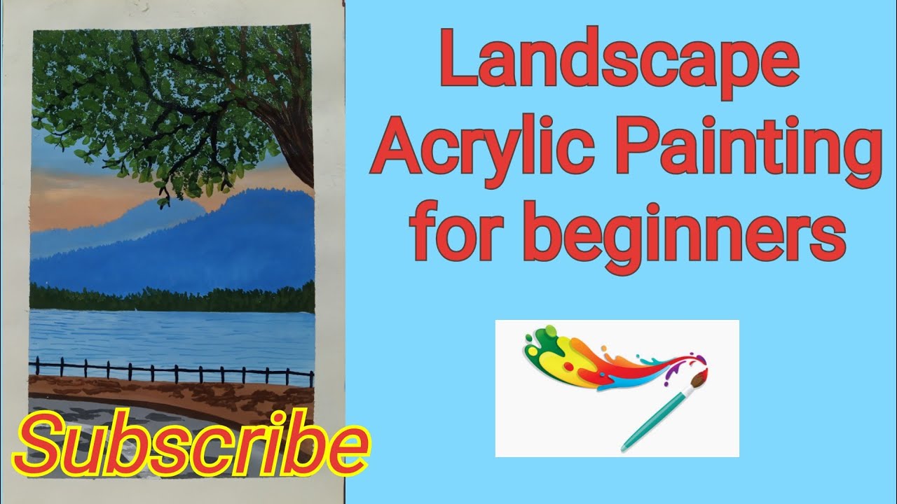 |Beginner's Guide to Landscape Acrylic Painting Step-by-Step| #landscapepainting #acrylicpainting