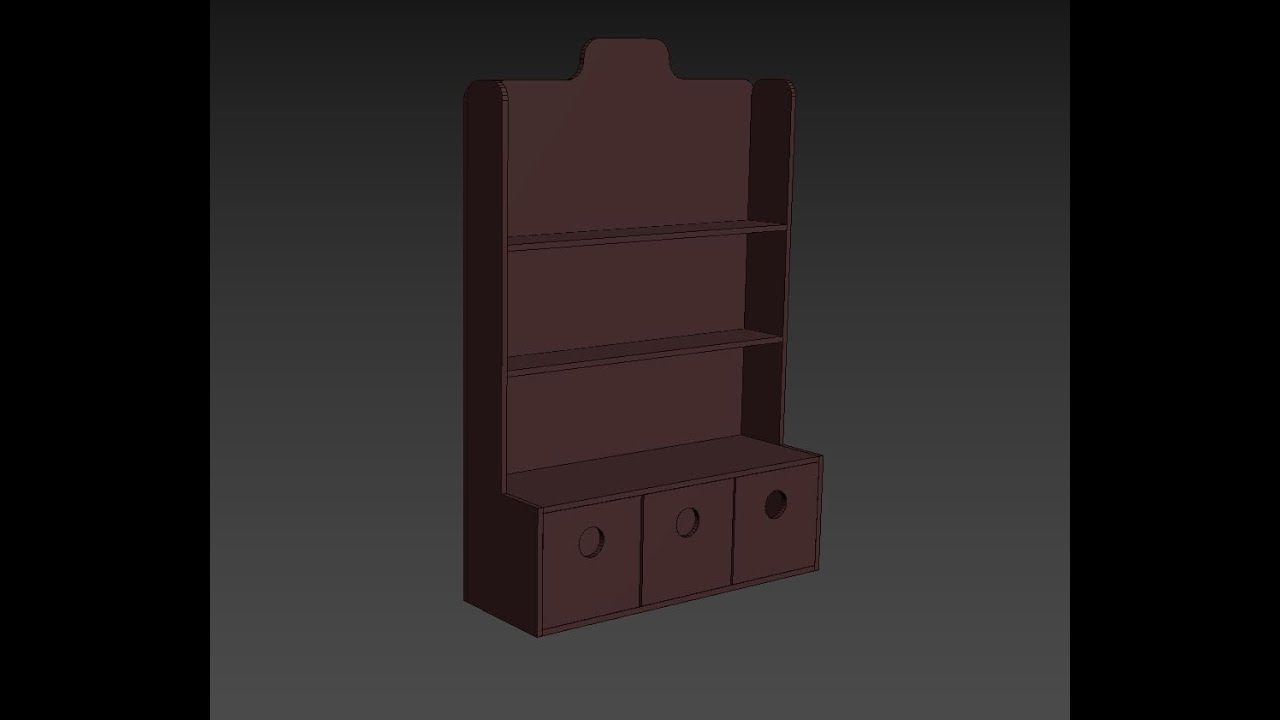 Ahsap dolap yapımı / Modelling a simple storage shelve in 3dsmax