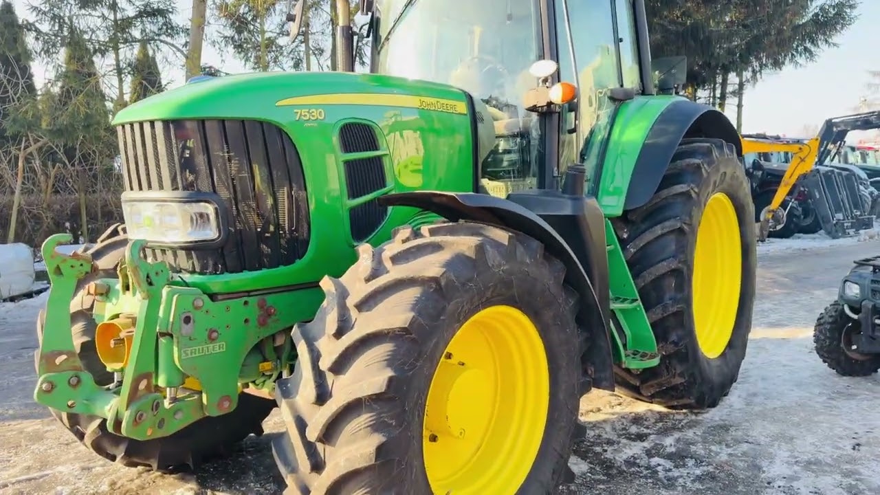 JOHN DEERE 7530 PREMIUM AUTOPOWER, przedni TUZ I WOM, pneumatyka, ładny stan, prezentacja/review