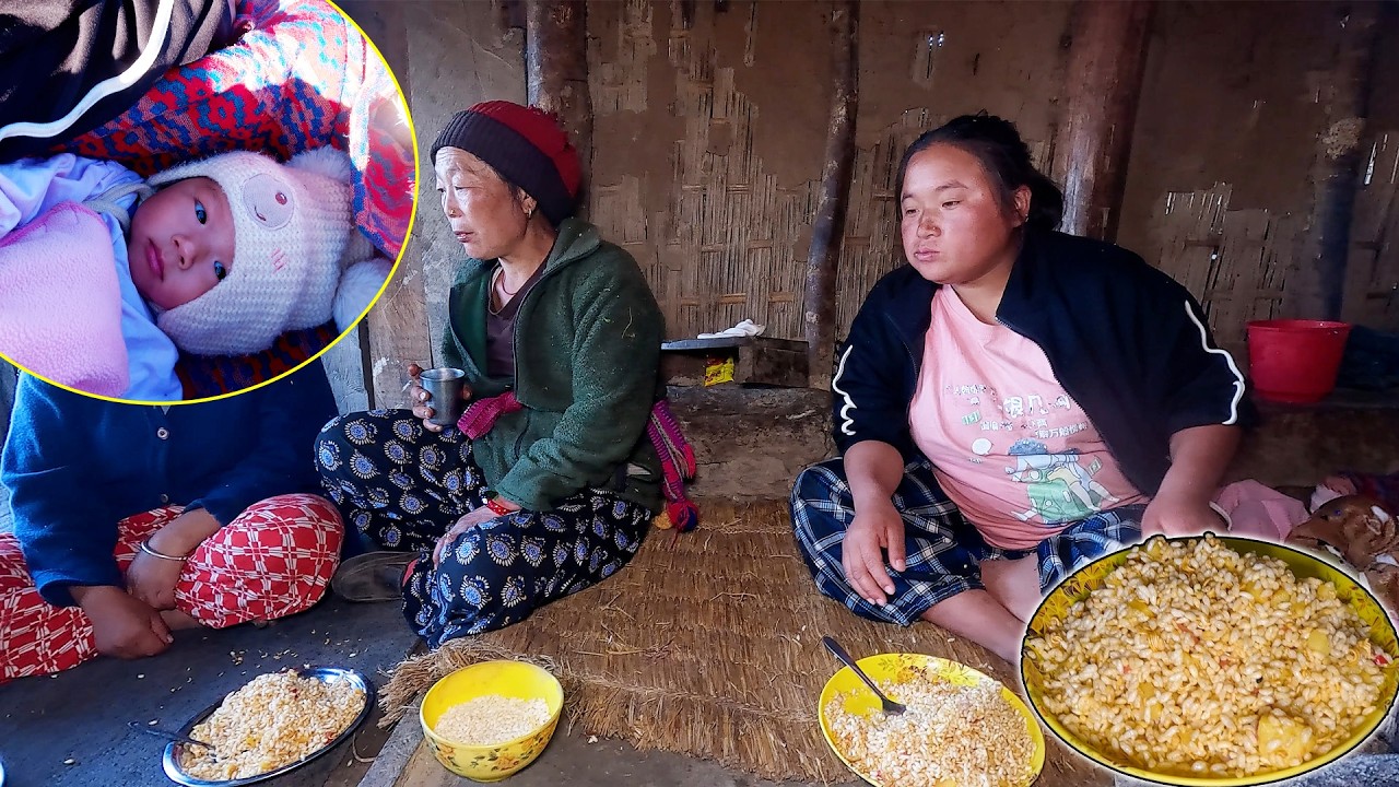 Jina & Chawahang enjoying Chatpate in my Shelter@pastorallifeofnepal