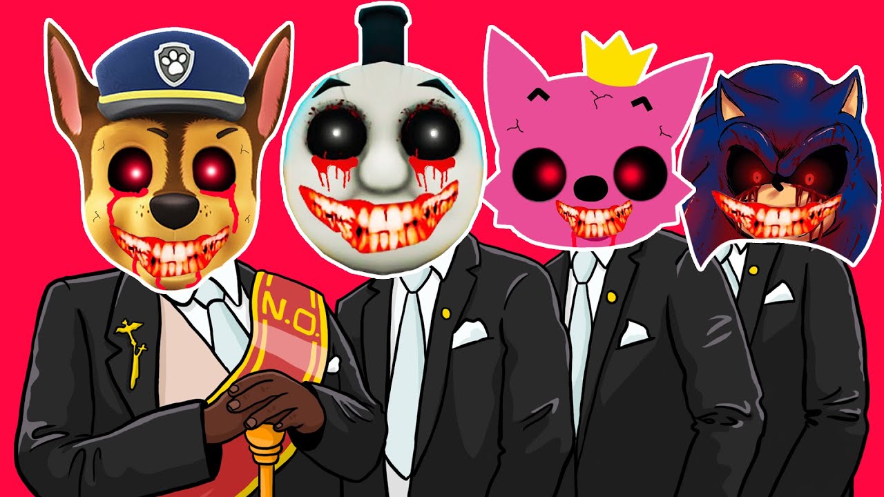Thomas The Train.EXE & Paw Patrol.EXE & Pinkfong.EXE & Sonic.EXE - Meme Coffin Dance COVER