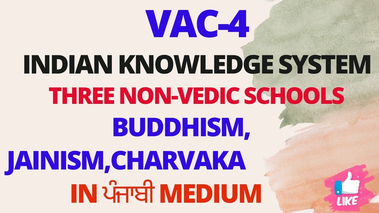Non-Vedic Schools of Philosophy #budhism #jainism #charvaka school#VAC4