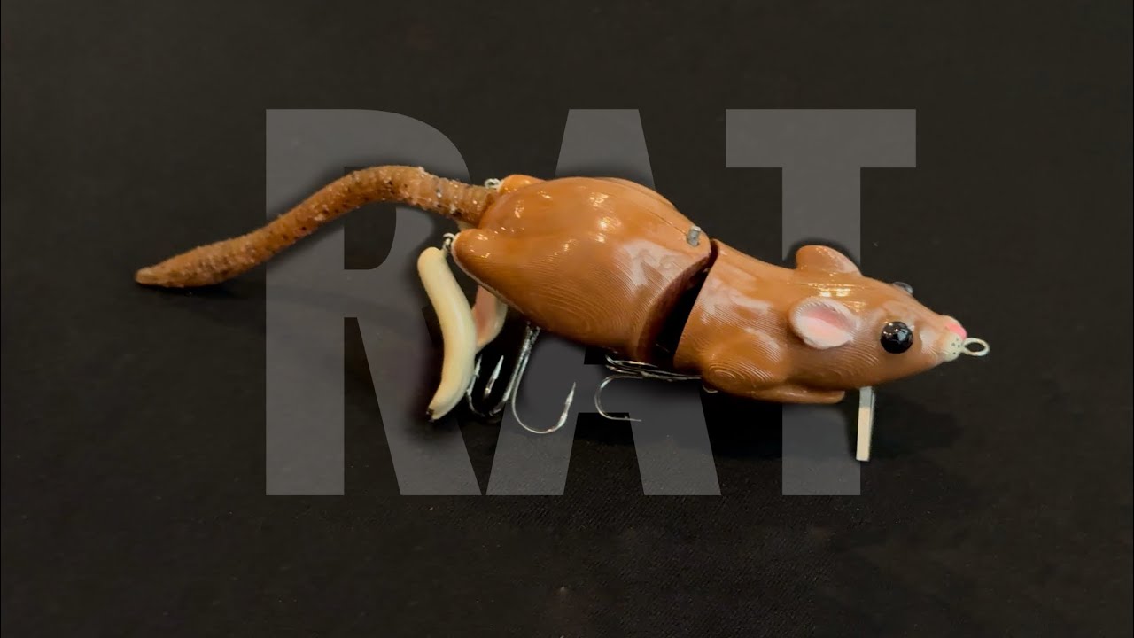 Building A 3D Printed, Jointed, Leg Kicking Rat Lure