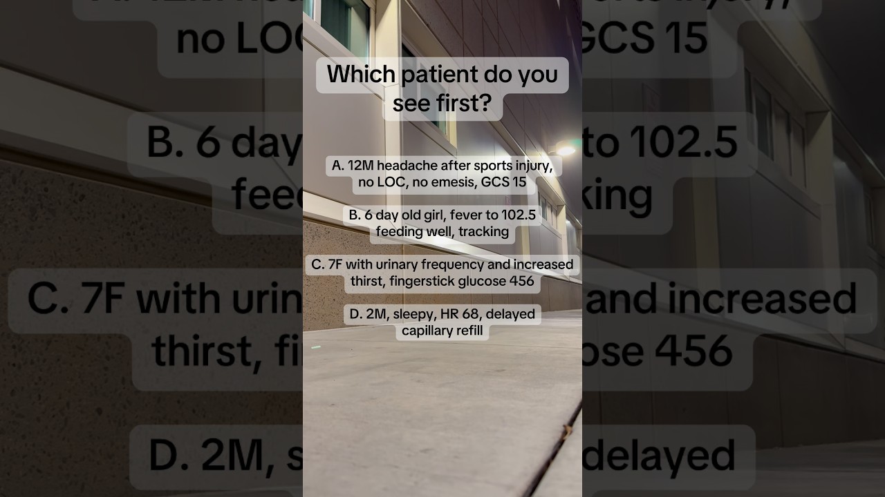 What patient are you seeing first