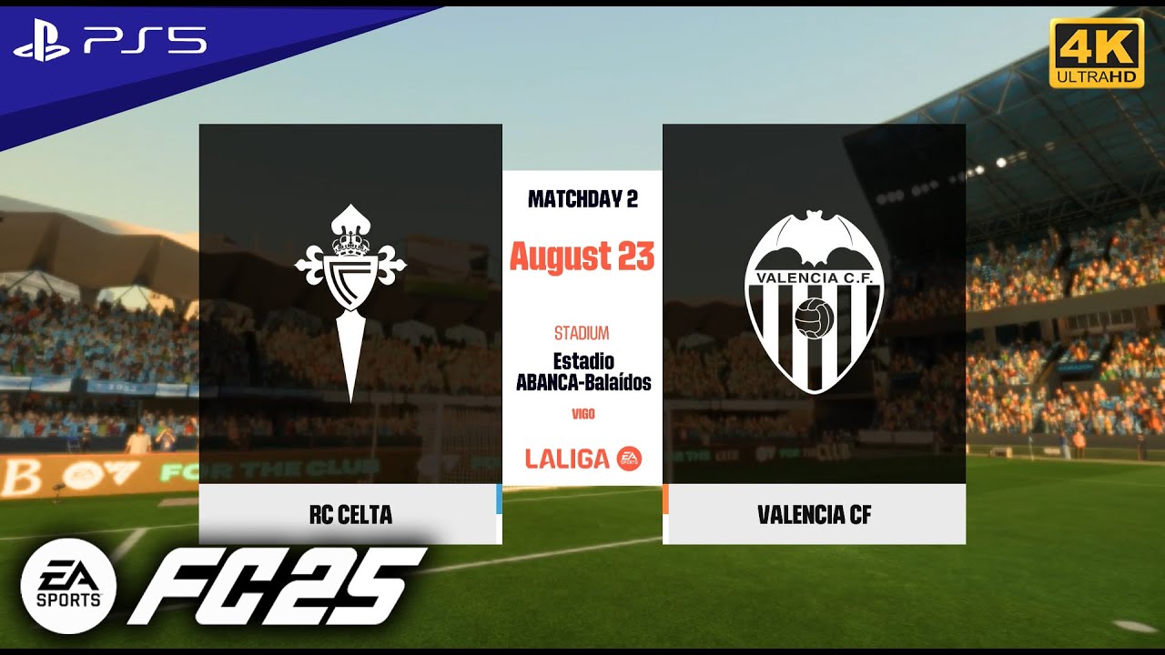 RC Celta vs Valencia CF - Laliga 25/26 | EA FC 25 - Full Gameplay PS5 [4K60]