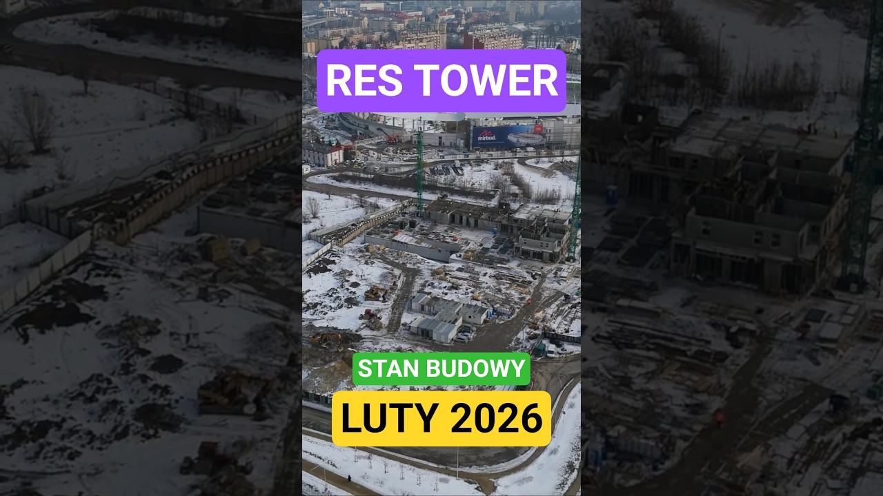 Res Tower (Hartbex) - 🏗️ stan budowy, luty 2026 | #Rzesz&oacute;w z drona | 4K@60fps