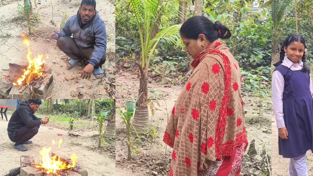ম্যাম্মাম পরীক্ষায় ভালো রেজাল্ট করেছে🥰 প্রচন্ড ঠান্ডায় বাগানে আগুন 🔥 পোয়ালাম