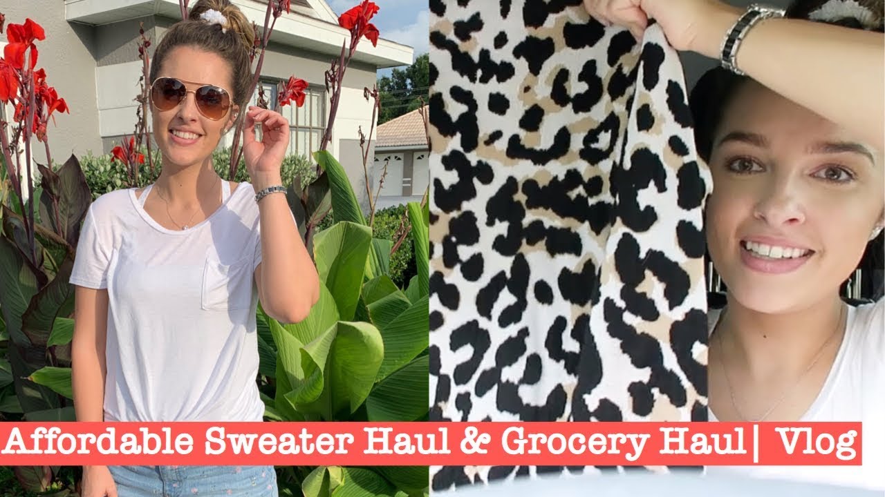 AFFORDABLE FALL SWEATERS & GROCERY HAUL | DAY IN THE LIFE VLOG