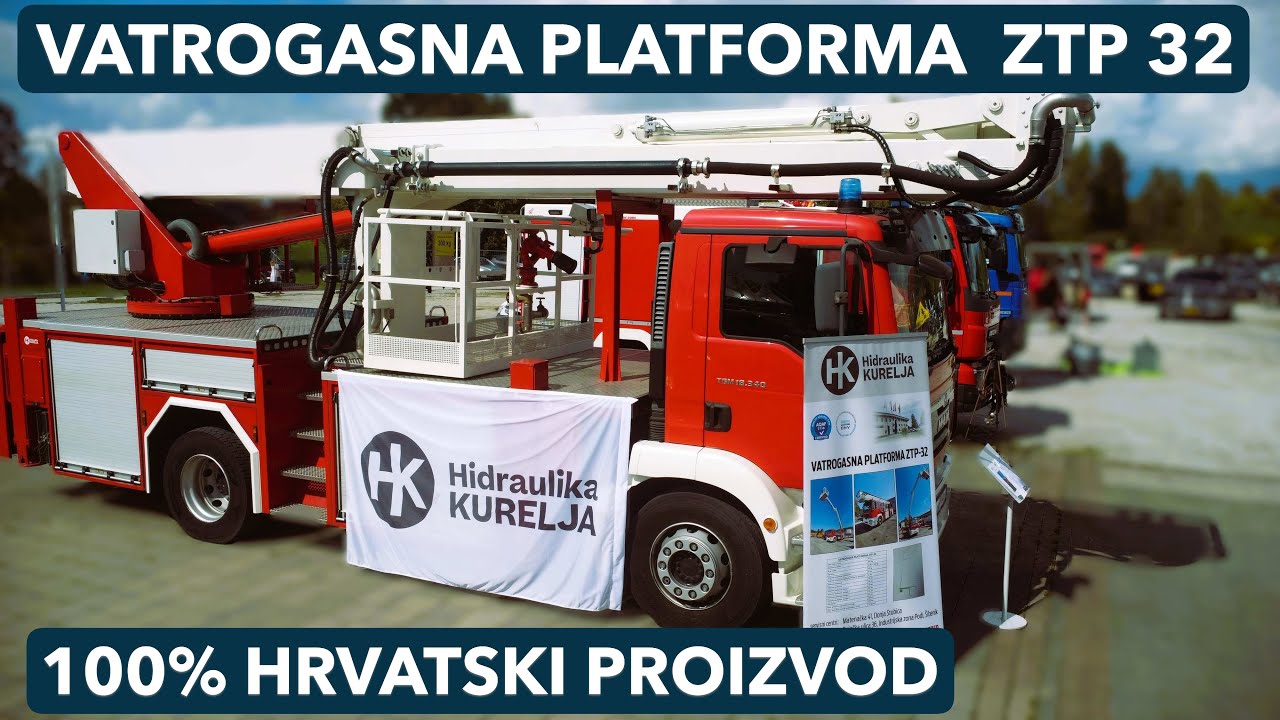 POGLEDAJTE, 100% HRVATSKI PROIZVOD, VATROGASNA PLATFORMA 32 METRA, HIDRAULIKA KURELJA DONJA STUBICA