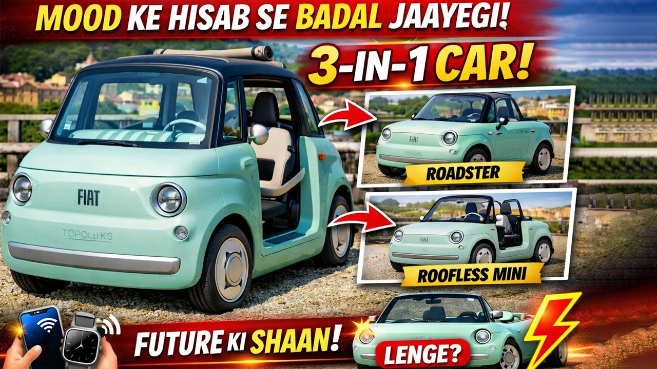 Fiat Topolino XS मिलिए दुनिया की सबसे अनोखी 3-इन-1 इलेक्ट्रिक कार से,