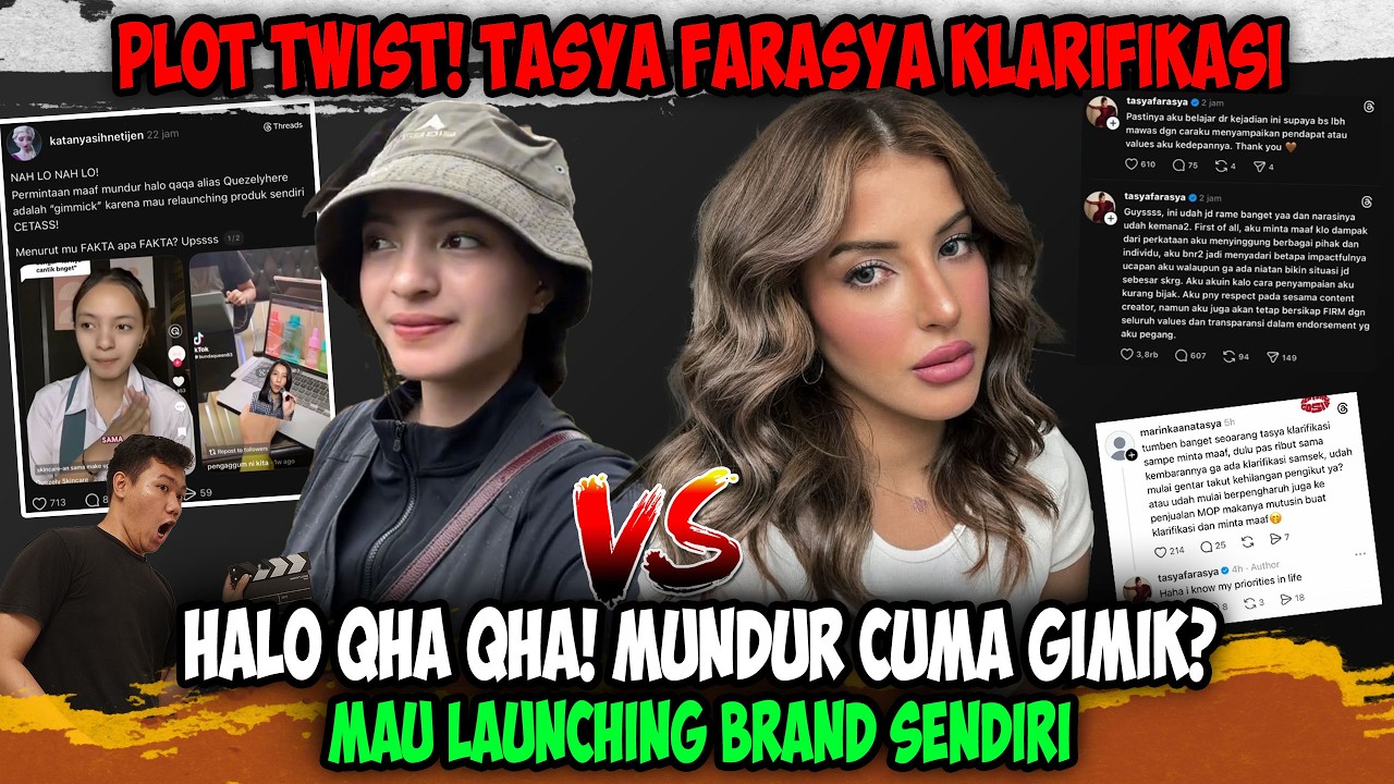 PLOT TWIST HALO QHA QHA❗ Mundur Cuma Gimik? Mau Launching Brand Sendiri?  Tasya Farasya Klarifikasi