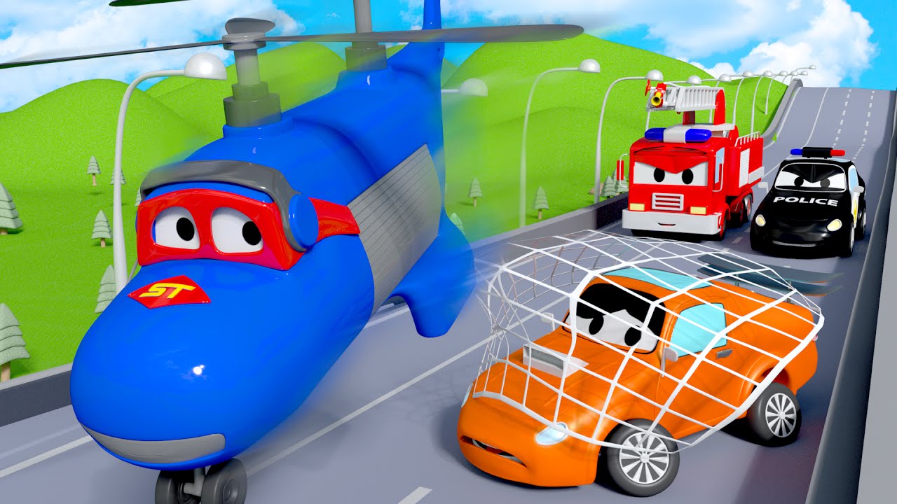 The pursuit of Tyler the Bad Racing Car ! - Carl the Super Truck in Car City | Children Cartoons