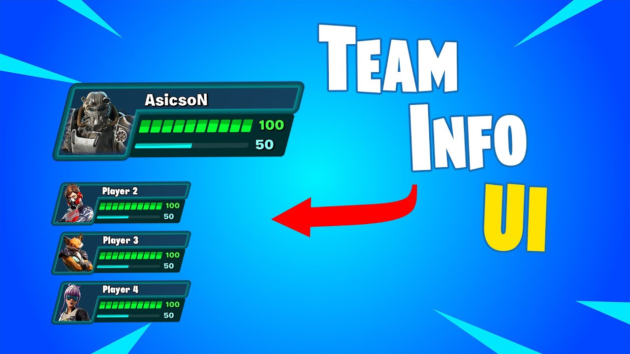 Виджет информации о команде: как правильно его реализовать — Учебное пособие UEFN