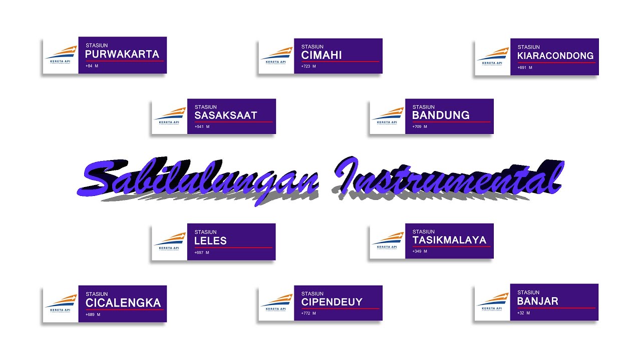 NEW!!! Bel Stasiun Purwakarta - Bandung - Banjar (Sabilulungan Instrumental)