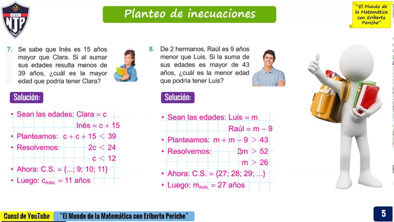 RESOLVIENDO PROBLEMAS DE PLANTEO DE INECUACIONES Y SISTEMAS DE ECUACIONES PARA 6TO GRADO DE PRIMARIA
