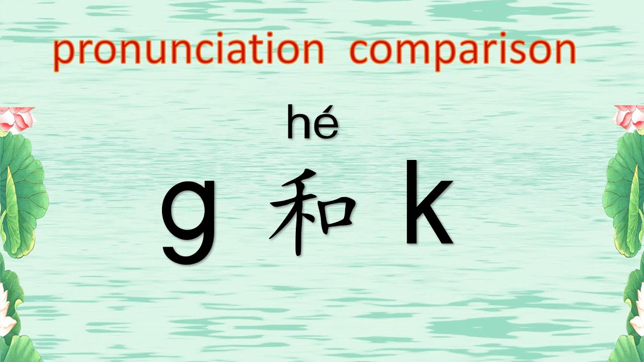 pronunciation comparison, g 和 k, 发音对比， Pinyin, 拼音，Chinese with Lucy ,中文入门，普通话