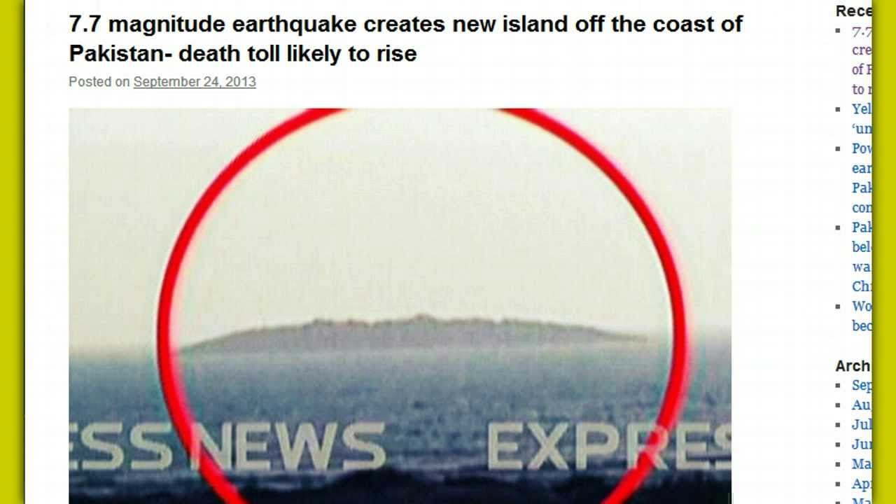 WoW!  New Island Rises Out of the Arabian Sea from 7.7 Pakistan Earthquake!