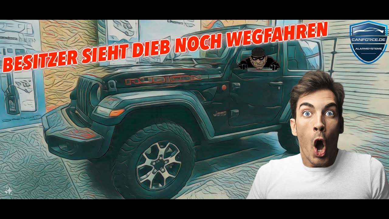 😧FAHRZEUG DIEBSTAHL -BESITZER SIEHT DIEB MIT SUV WEGFAHREN - JEEP WRANGLER & CHEROKEE ALARMANLAGE