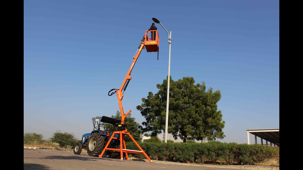 Tractor Platform | Aerial Hydraulic Lift | Maintenance Platform by Agrovision Farm Equipment