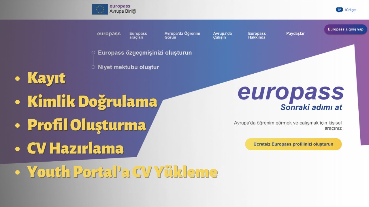 Europass CV Hazırlama | ESC Projeleri