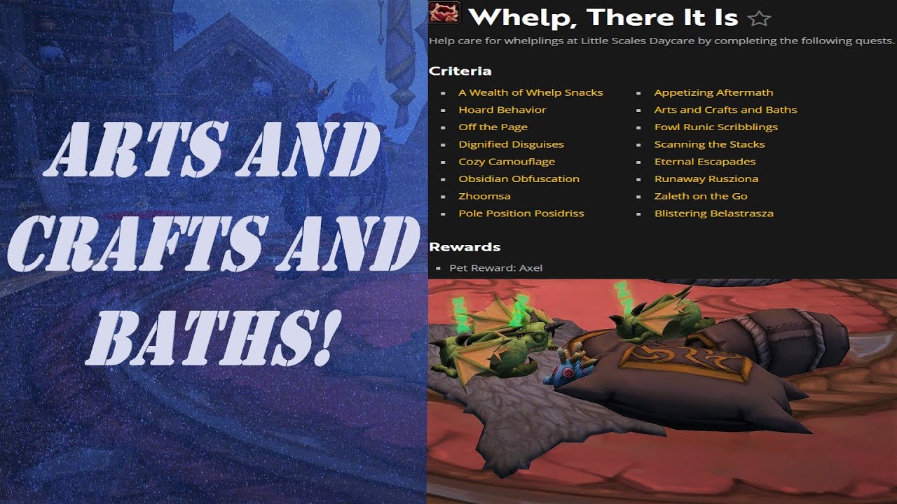 Arts and Crafts and Baths! Wow Quest