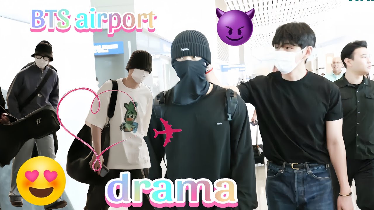 BTS airport drama ✈️🫧/ BTS on airport/ hindi dubbing @cutebtsdub7 