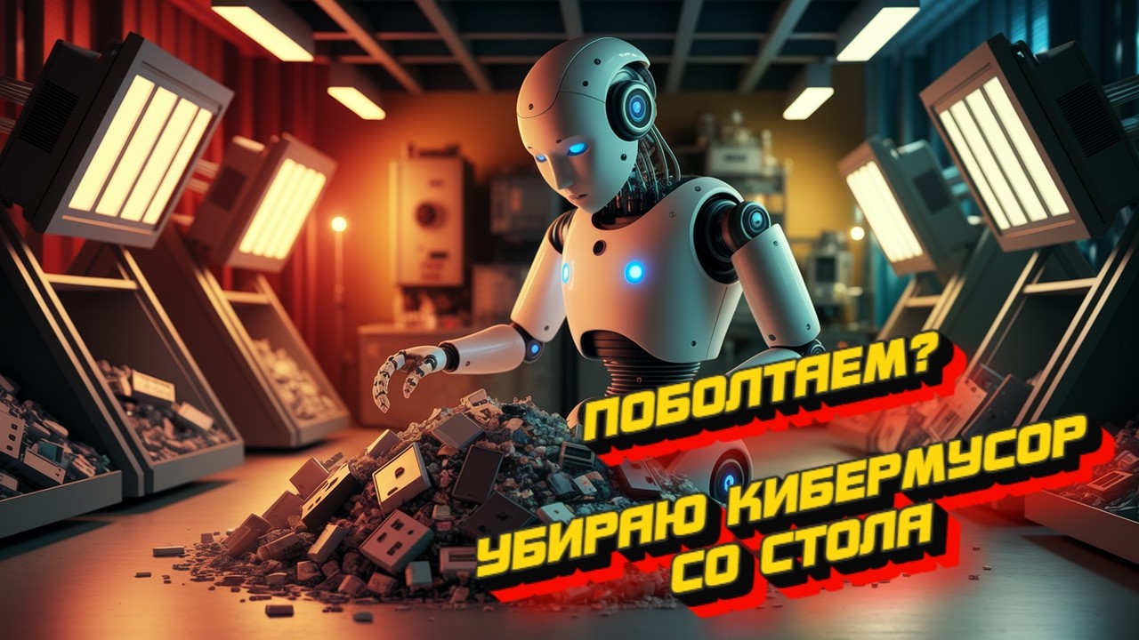 УБИРАЮ КИБЕРМУСОР СО СТОЛА, ДЕЛАЮ КОВРИК И ОБЩАЕМСЯ!