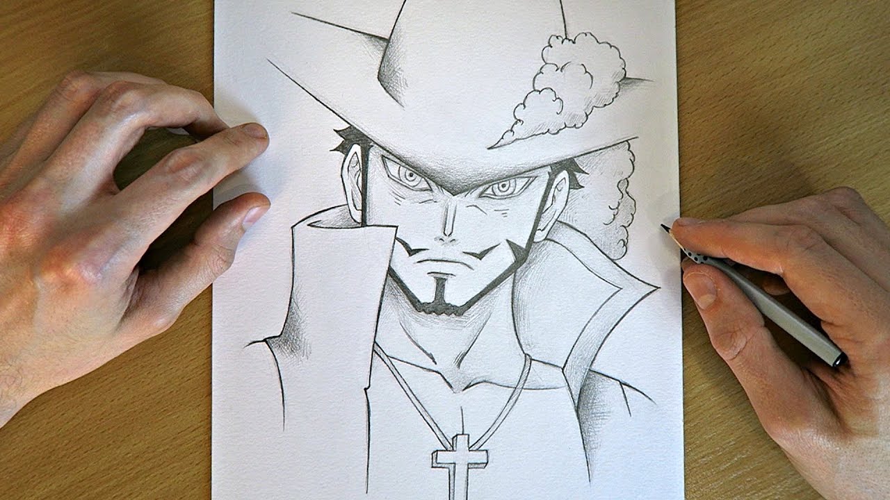 How To Draw Dracule Mihawk | One Piece Drawing Tutorial | Step By Step