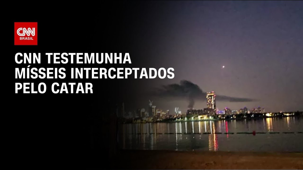 Guerra no Oriente Médio: Produtor da CNN testemunha momento que Catar intercepta mísseis | CNN NEWSR