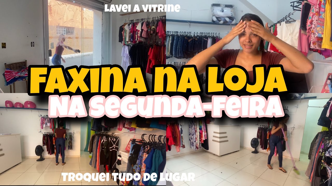 DIA DE FAXINA NA LOJA | lavei a vitrine, troquei tudo de lugar 🧼🧽🧹😩