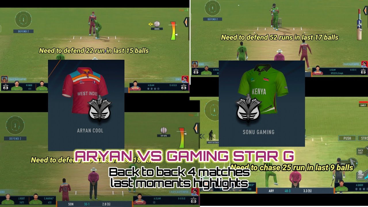 REAL CRICKET 24 RANKED MODE GAMEPLAY 🏆 GAMING STAR G VS ARYAN @aryancool2825 @GamingStarji18 