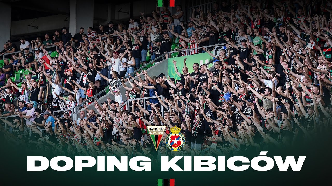 𝐖 𝐡𝐞𝐫𝐛𝐢𝐞 𝐭𝐫𝐳𝐲 𝐤𝐨𝐥𝐨𝐫𝐲, 𝐚 𝐰 𝐬𝐞𝐫𝐜𝐮 𝐆𝐊𝐒! Doping kibiców na meczu GKS Tychy - Wisła Kraków 1:0