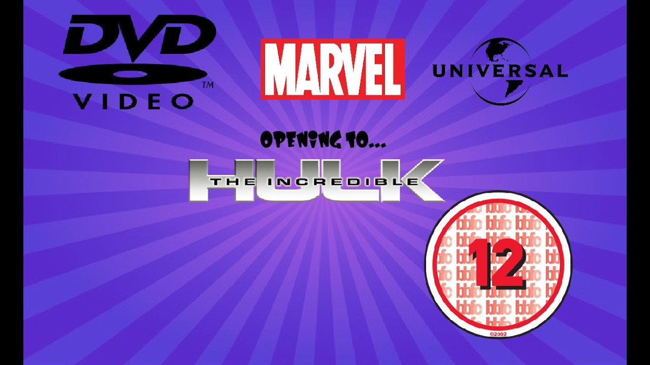 Opening to The Incredible Hulk 2008 UK DVD