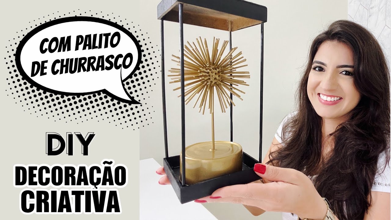 DECORE SUA CASA SEM GASTAR NADA: decoração com palito de churrasco | Reciclagem com latas de atum