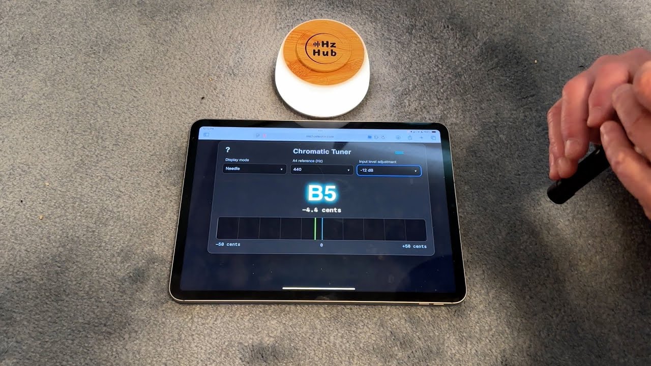 Using my Web-based Chromatic Tuner in a Noisy Environment