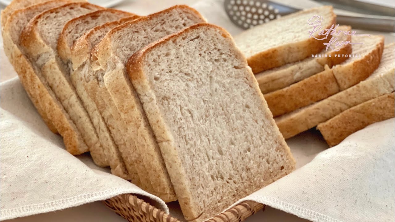 Wholemeal  Sandwich Loaf ｜Sourdough Loaf Bread |全麦三明治面包 | 天然酵母面包