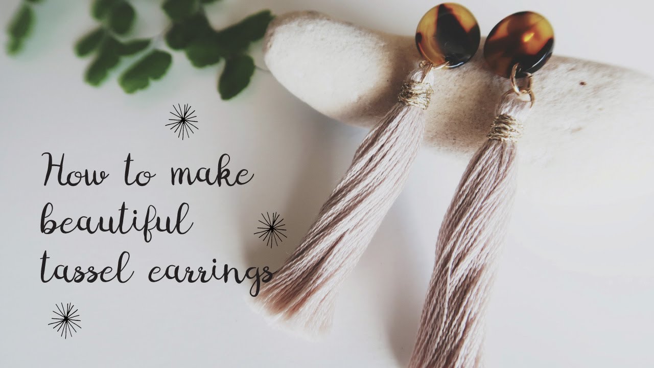 [ハンドメイドアクセサリー]綺麗なタッセルピアスの作り方♪