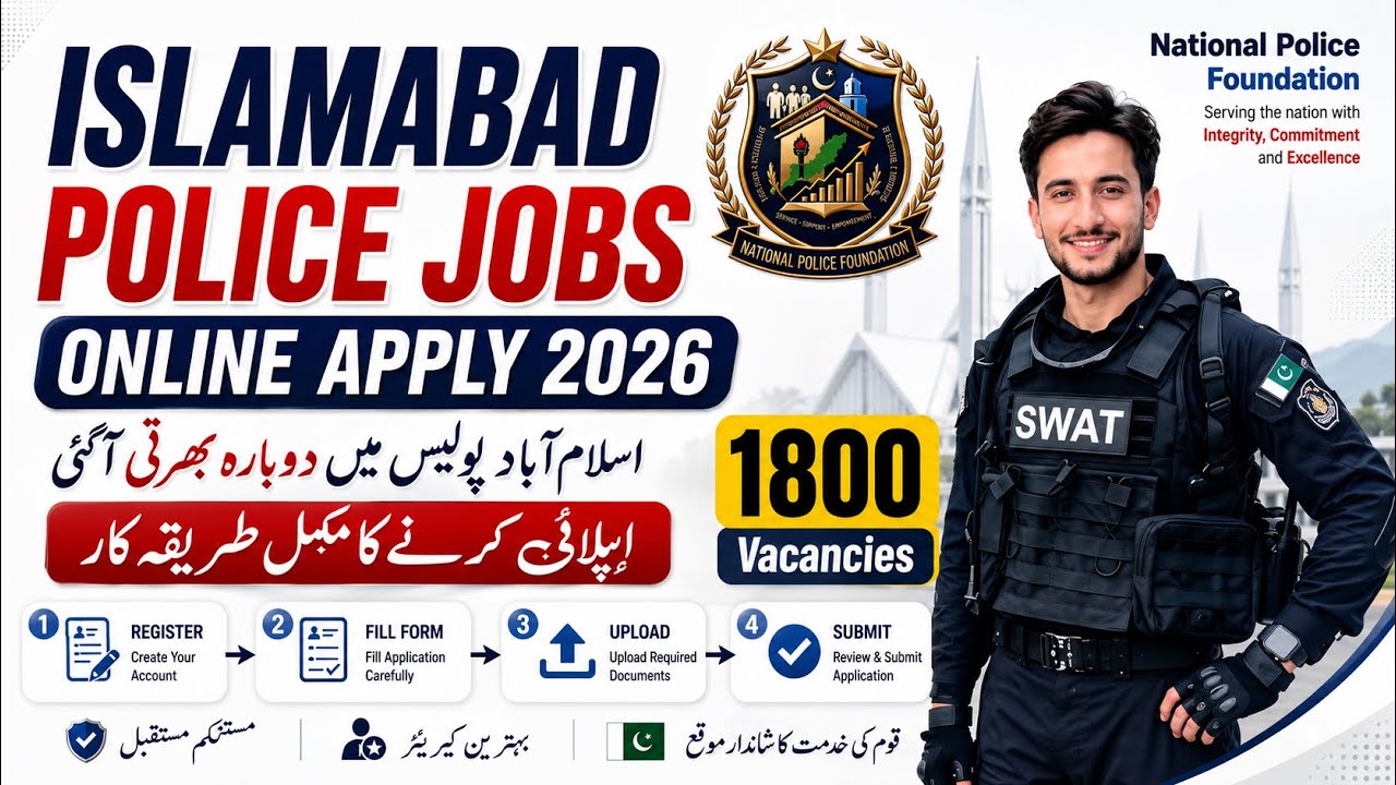 Islamabad Police Latest Jobs Online Apply 2026 | How To Apply In Islamabad Police New Jobs 2026