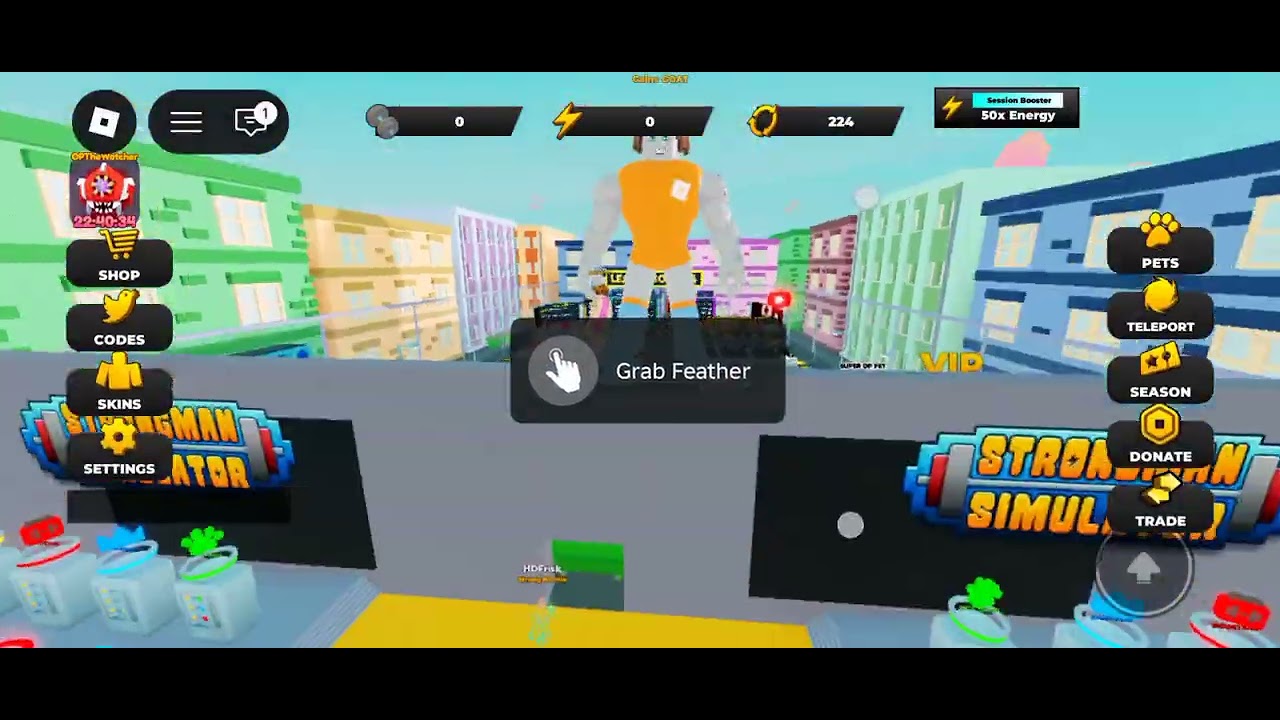 Grinding in both I'd strongman simulator 