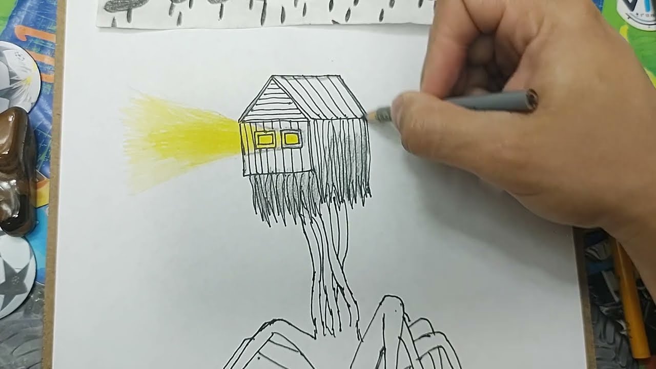 Как нарисовать и раскрасить голову дома Тревора Хендерсона