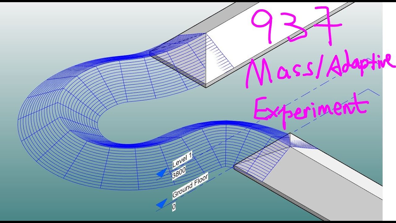 Revit Exercise (Day 937) - Mass and Divided Surface Experiment