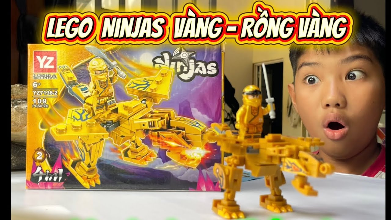 Bất Ngờ Với LeGo Rồng Vàng Ninjas/Bé Xém Ngất Khi Lắp Xong Bộ 109 Mảnh/LeGo-YZ Ninjas-Golden Dragon
